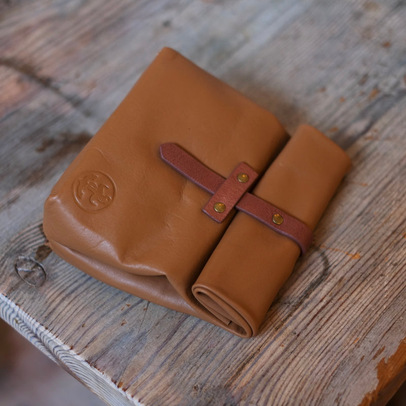 Leather Roll-Down Ditty Bag