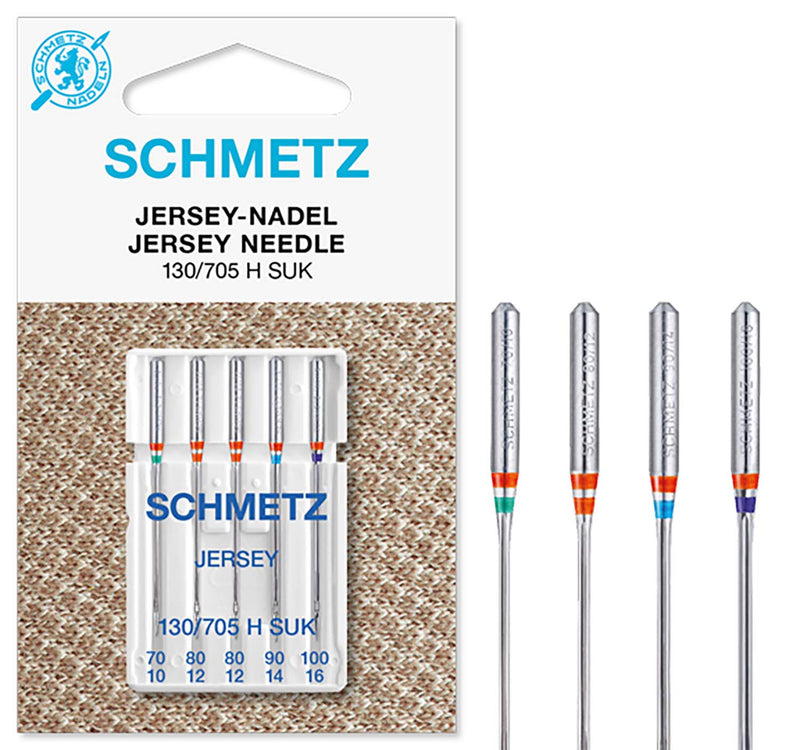 Schmetz Sewing Machine Needles - Jersey - Assorted Sizes- 70(10)-100(16)