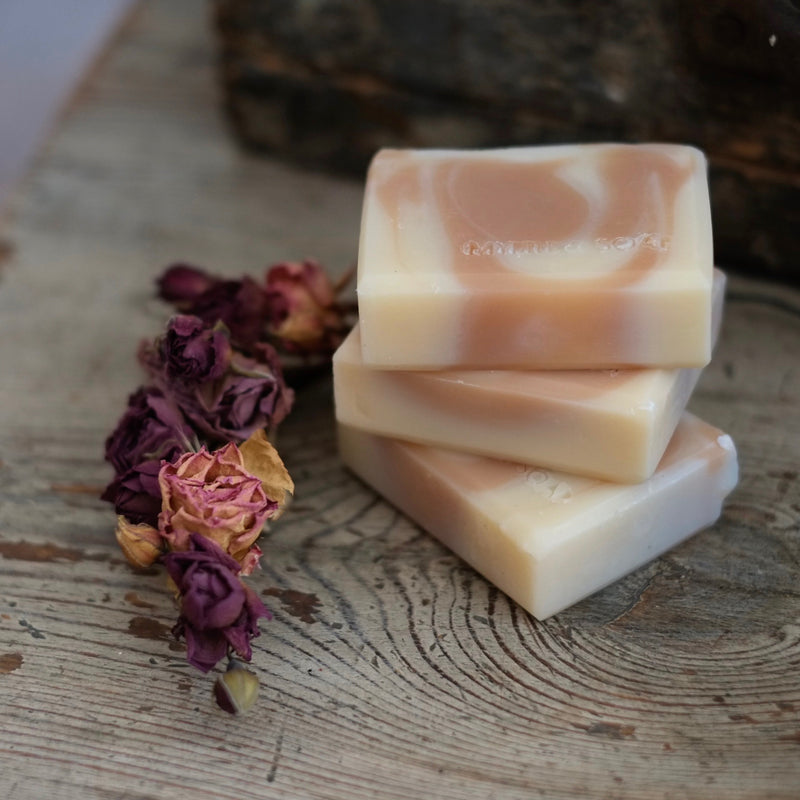 Rose Blossom - Organic Facial Soap with Safflower Oil,  French Clay & Rose Geranium