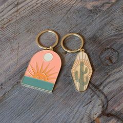 Cai & Jo Enamel Keyring