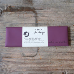 Sustainable Pen & Pencil Pouch - Recycled Leather