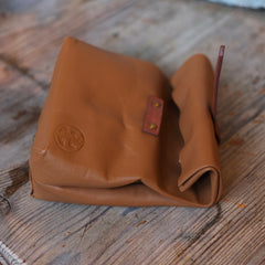 Leather Roll-Down Ditty Bag