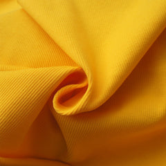 Organic Cotton Rib - Bumblebee Yellow