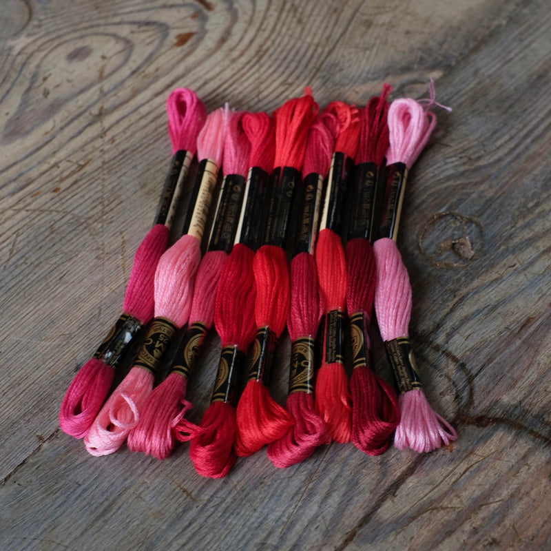 DMC Embroidery Stranded Threads - Roaring  Reds and Pinks