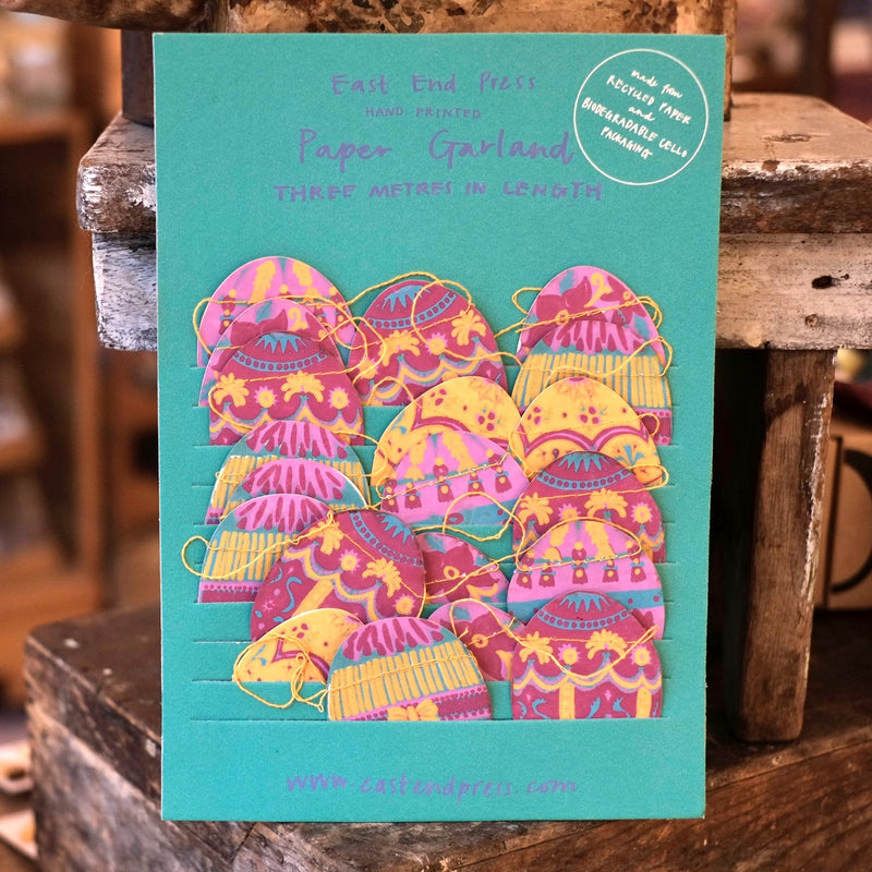 East End Press Easter Egg Garland - Small Eggs