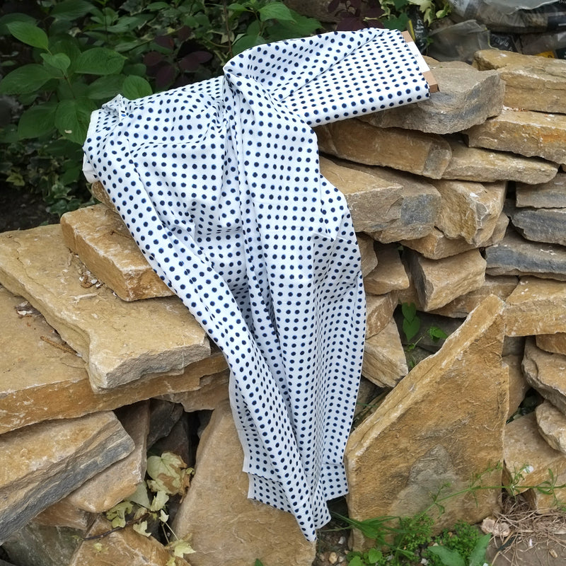 Sakuru Japanese Cotton - Spot White