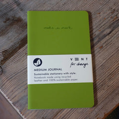 Sustainable Medium Journal 'Make A Mark' - Recycled Leather