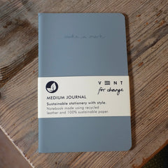 Sustainable Medium Journal 'Make A Mark' - Recycled Leather