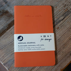 Sustainable Medium Journal 'Make A Mark' - Recycled Leather