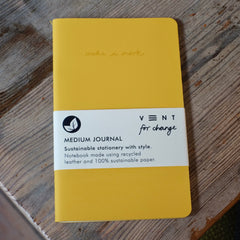 Sustainable Medium Journal 'Make A Mark' - Recycled Leather