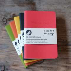 Sustainable Pocket Journal - Recycled Leather