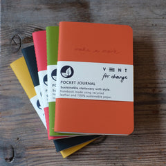 Sustainable Pocket Journal - Recycled Leather