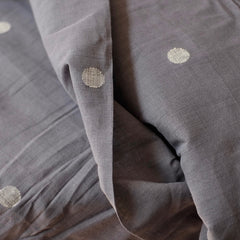 Grey Spot Jamdani Indian Cotton