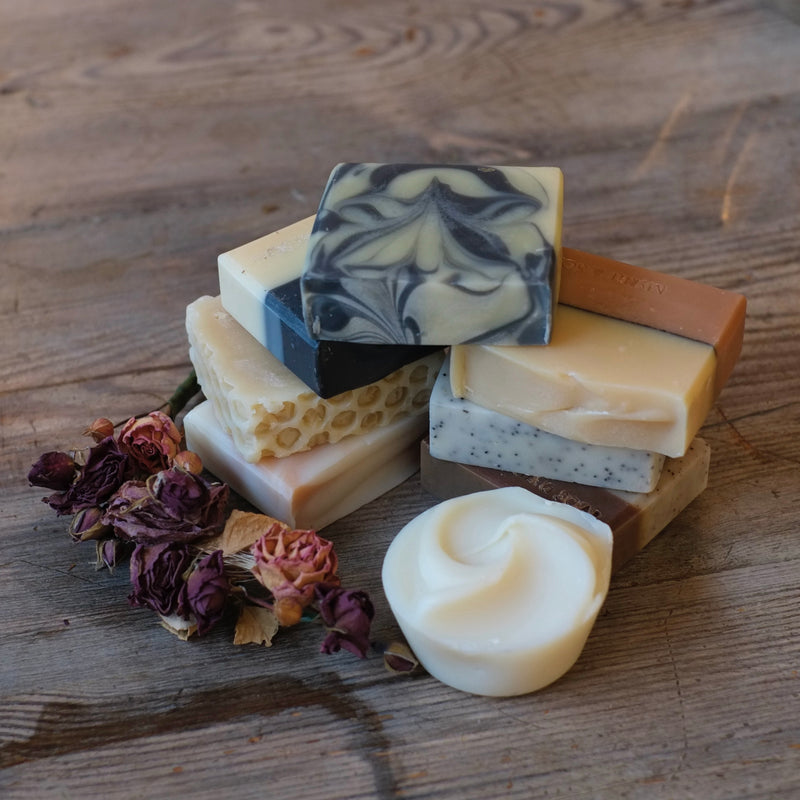 Rose Blossom - Organic Facial Soap with Safflower Oil,  French Clay & Rose Geranium