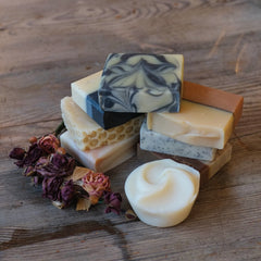 Rose Blossom - Organic Facial Soap with Safflower Oil,  French Clay & Rose Geranium