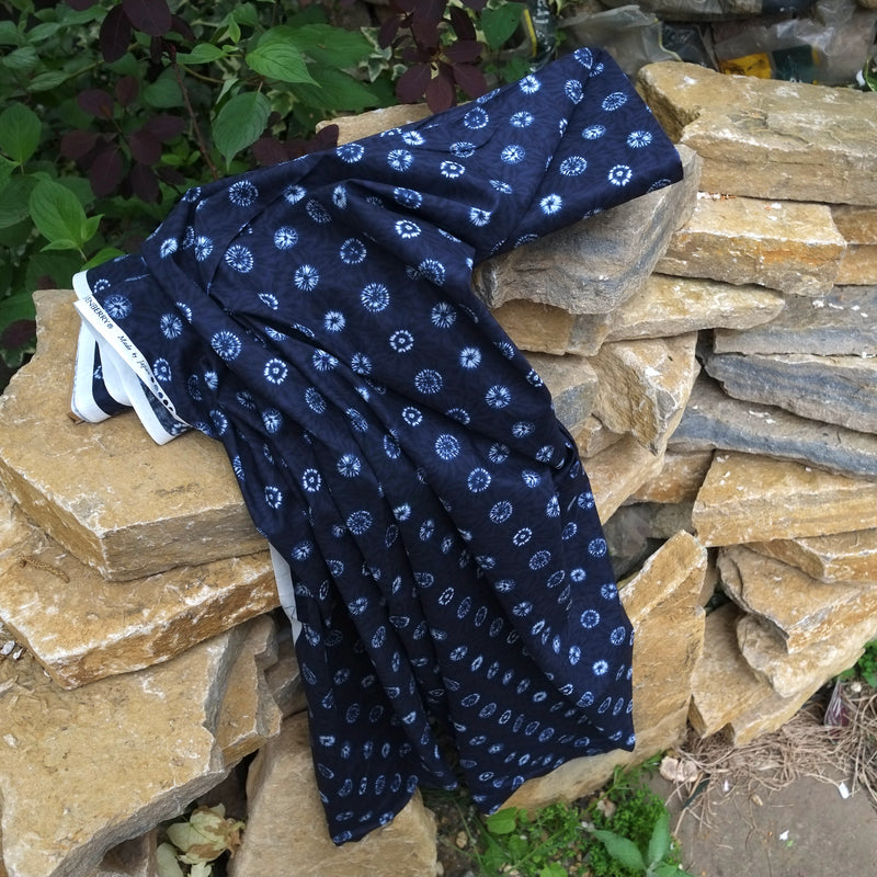 Sakuru Japanese Cotton - Burst Navy